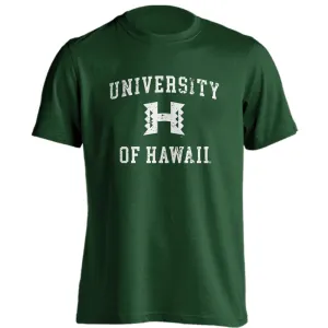 University of Hawaii Rainbow Warriors Distressed Retro Logo Short Sleeve T-Shirt