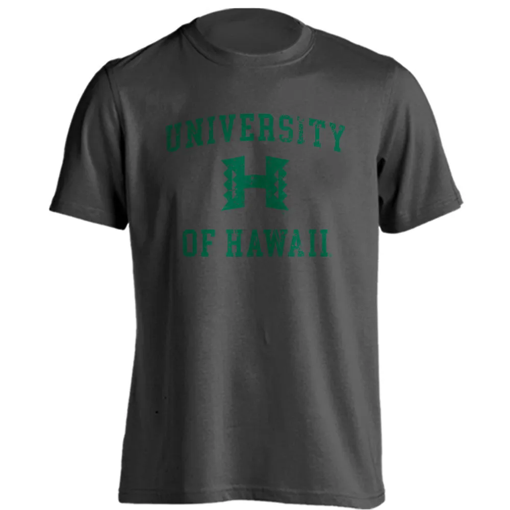 University of Hawaii Rainbow Warriors Distressed Retro Logo Short Sleeve T-Shirt