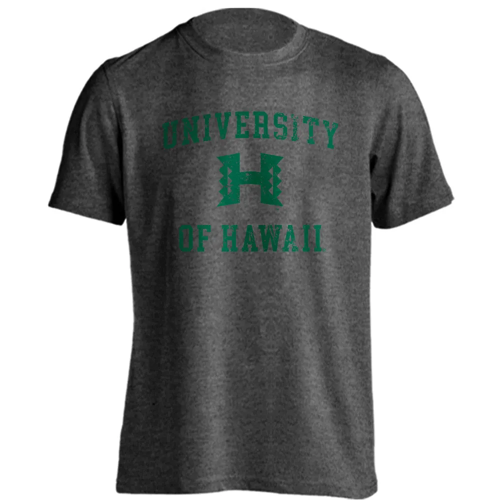University of Hawaii Rainbow Warriors Distressed Retro Logo Short Sleeve T-Shirt