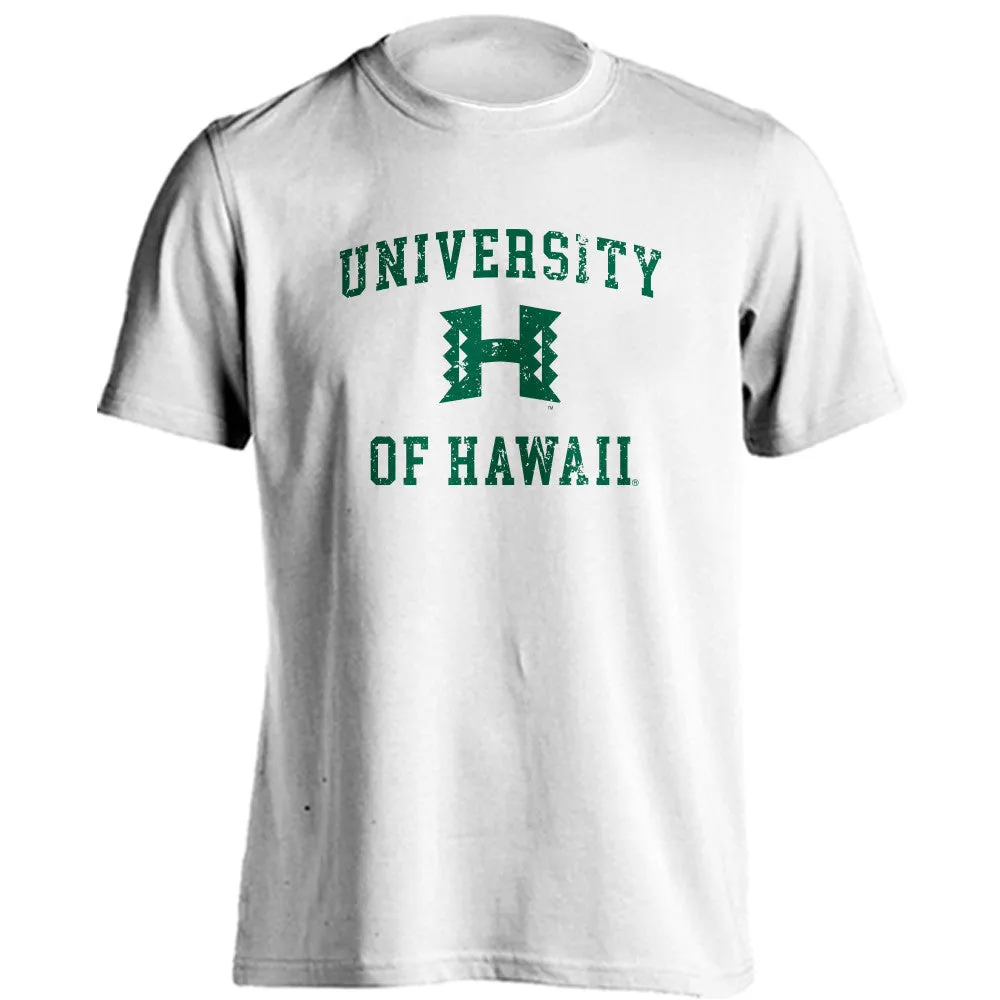 University of Hawaii Rainbow Warriors Distressed Retro Logo Short Sleeve T-Shirt
