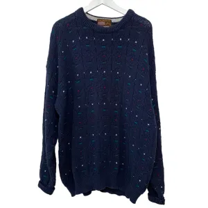 Vintage 90s Authentic Issue Chunky Knit Grandpa Sweater XXL