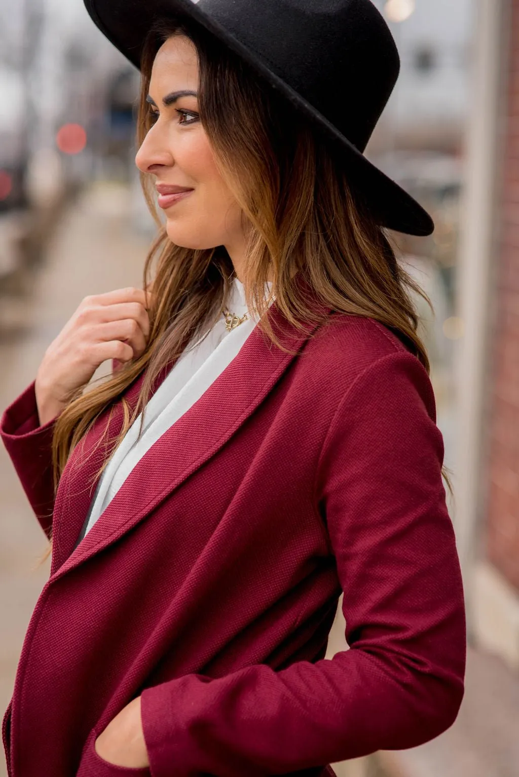 Woven Pocket Blazer