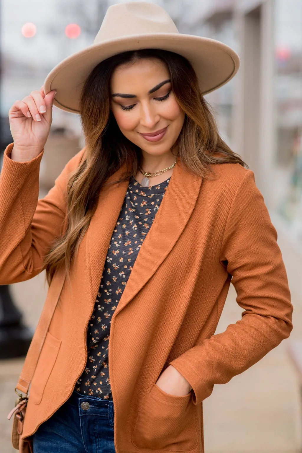 Woven Pocket Blazer
