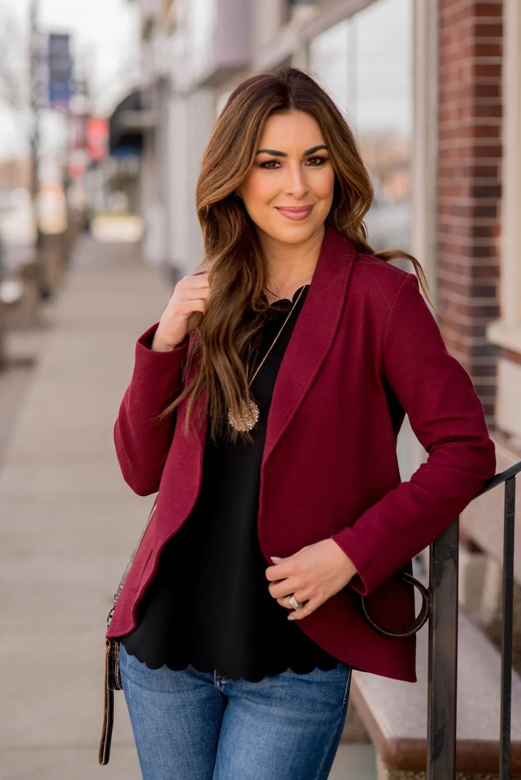 Woven Pocket Blazer