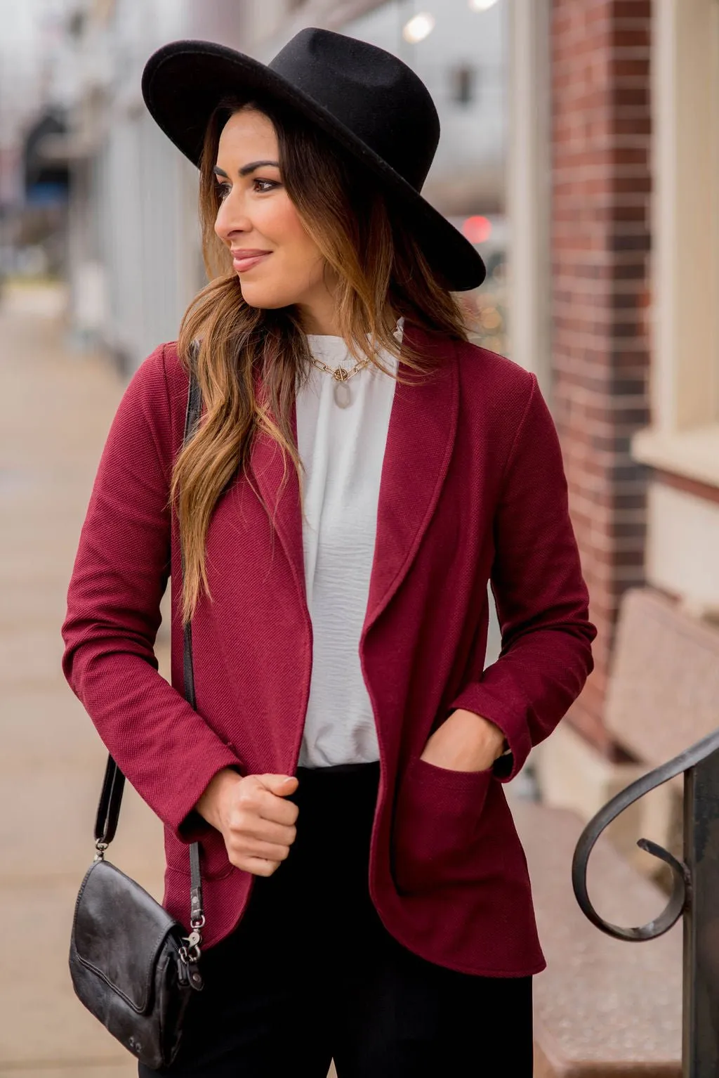 Woven Pocket Blazer