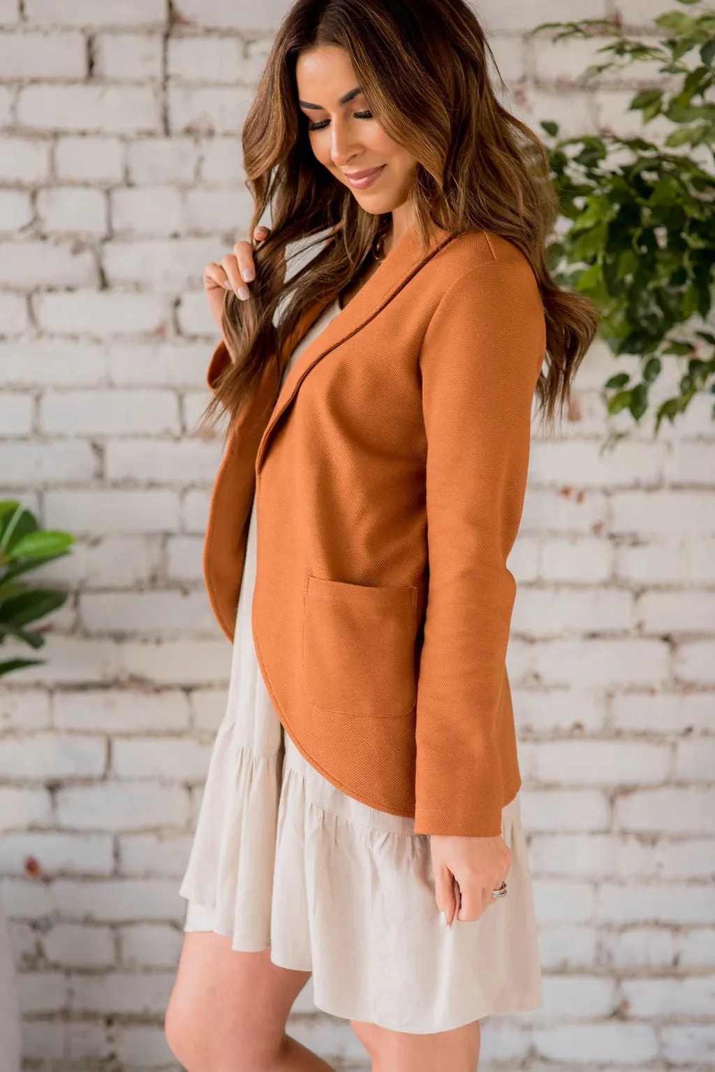 Woven Pocket Blazer