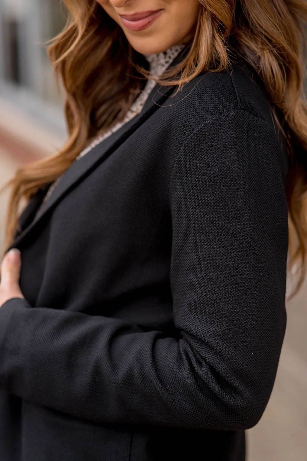 Woven Pocket Blazer