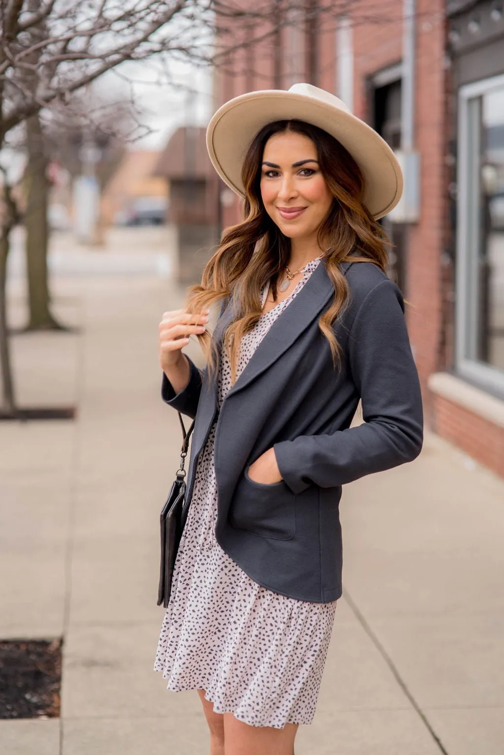 Woven Pocket Blazer