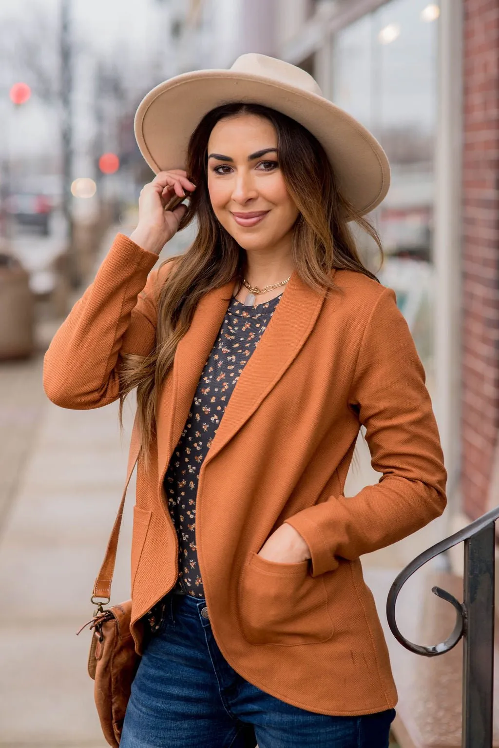 Woven Pocket Blazer