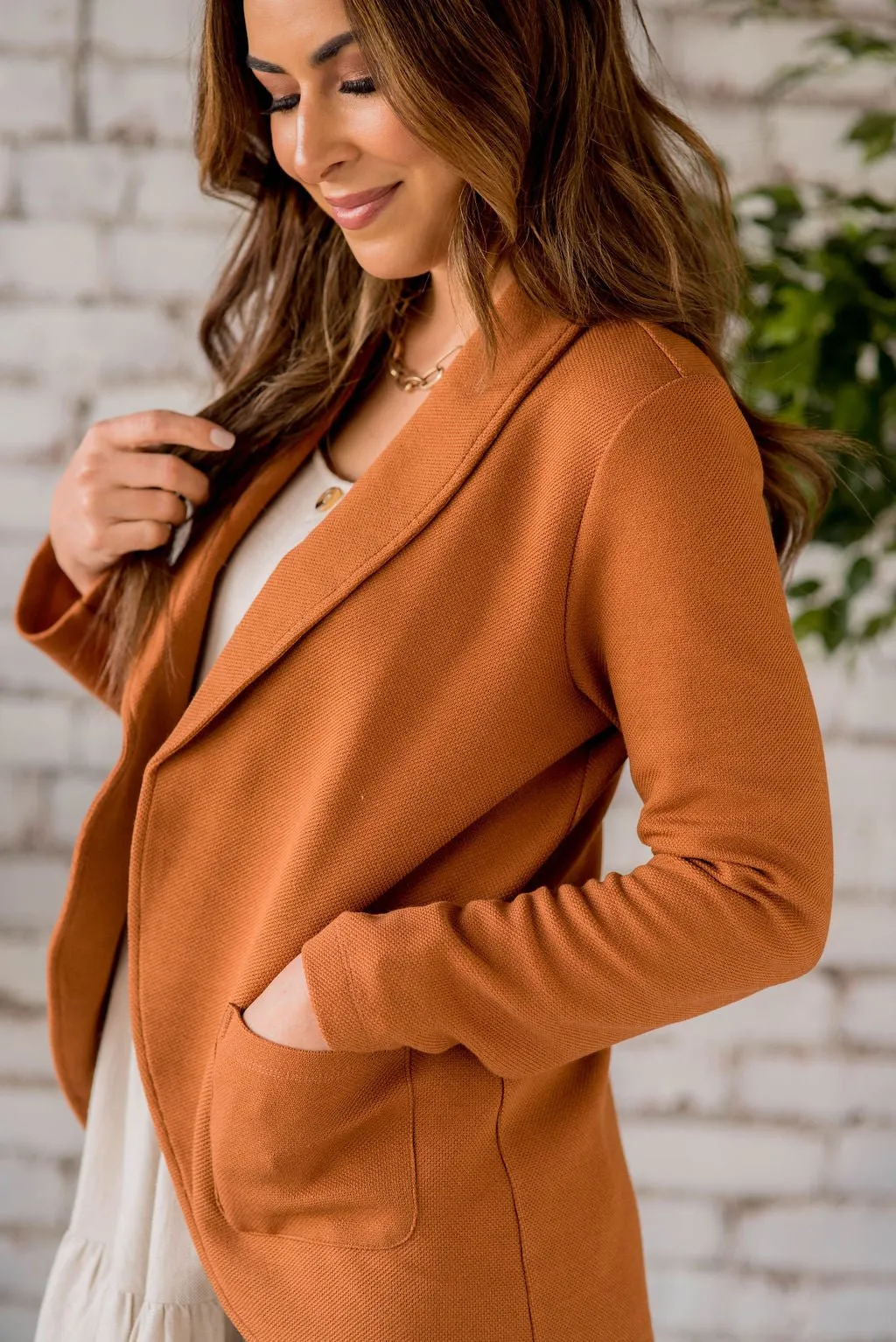 Woven Pocket Blazer