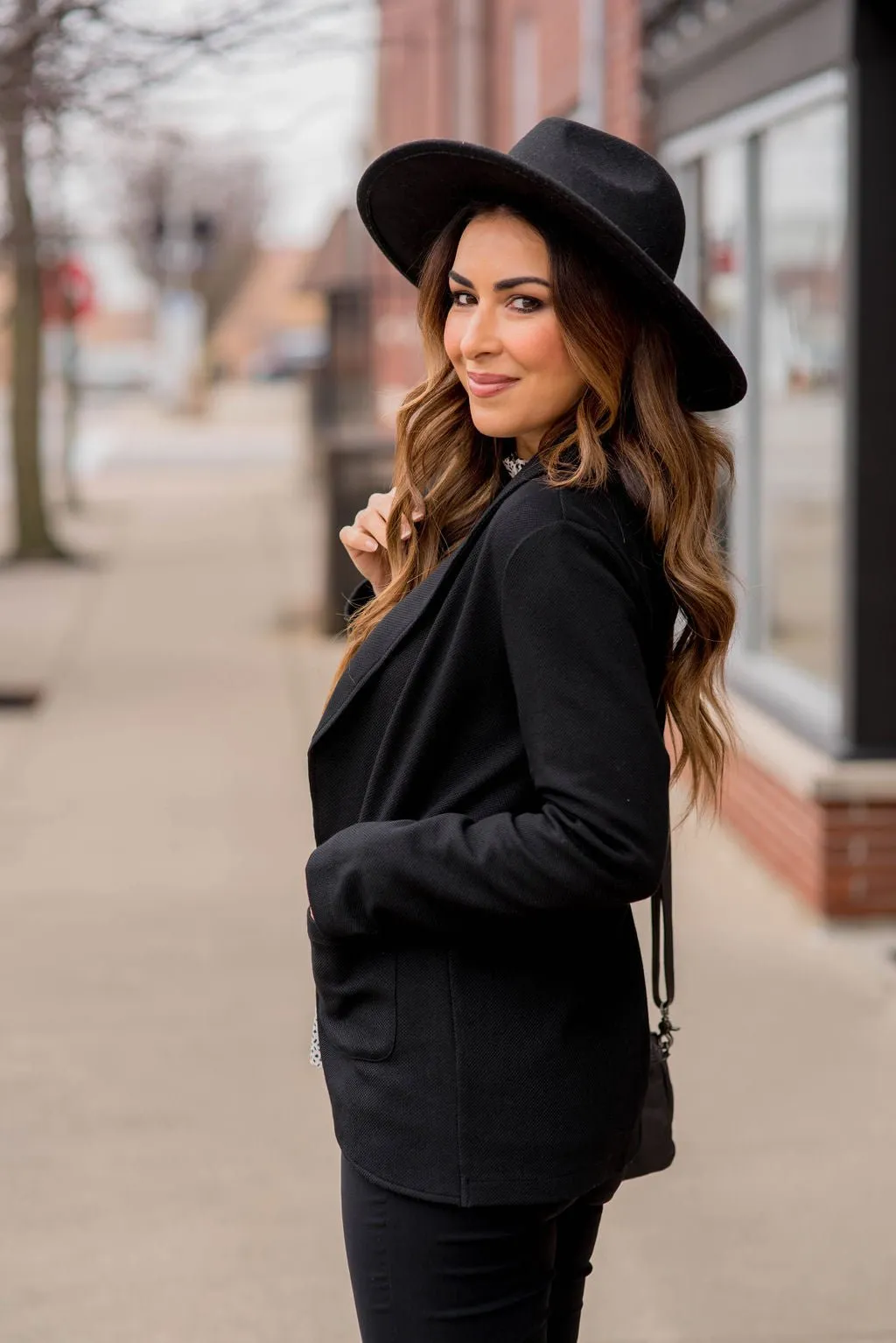 Woven Pocket Blazer