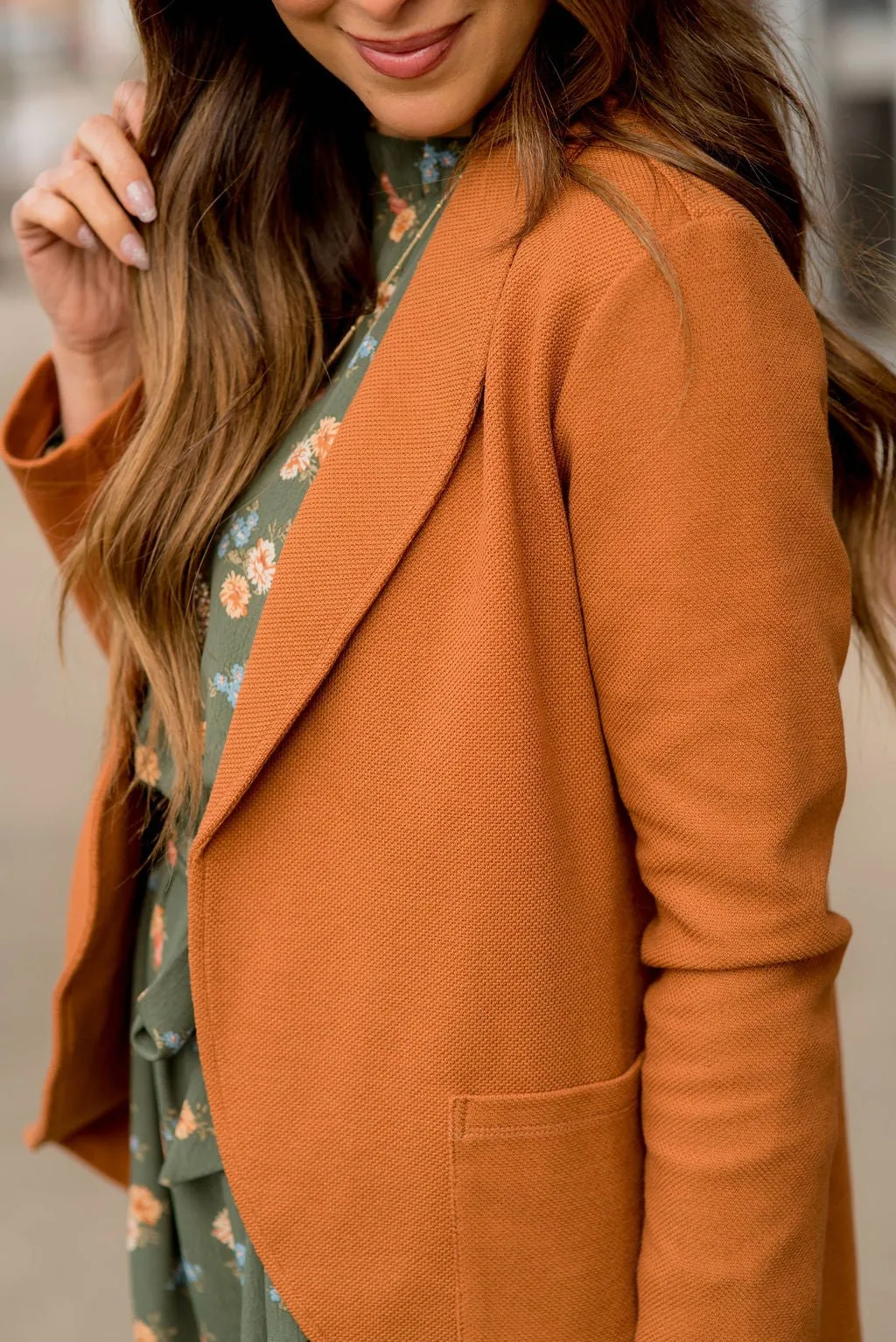 Woven Pocket Blazer